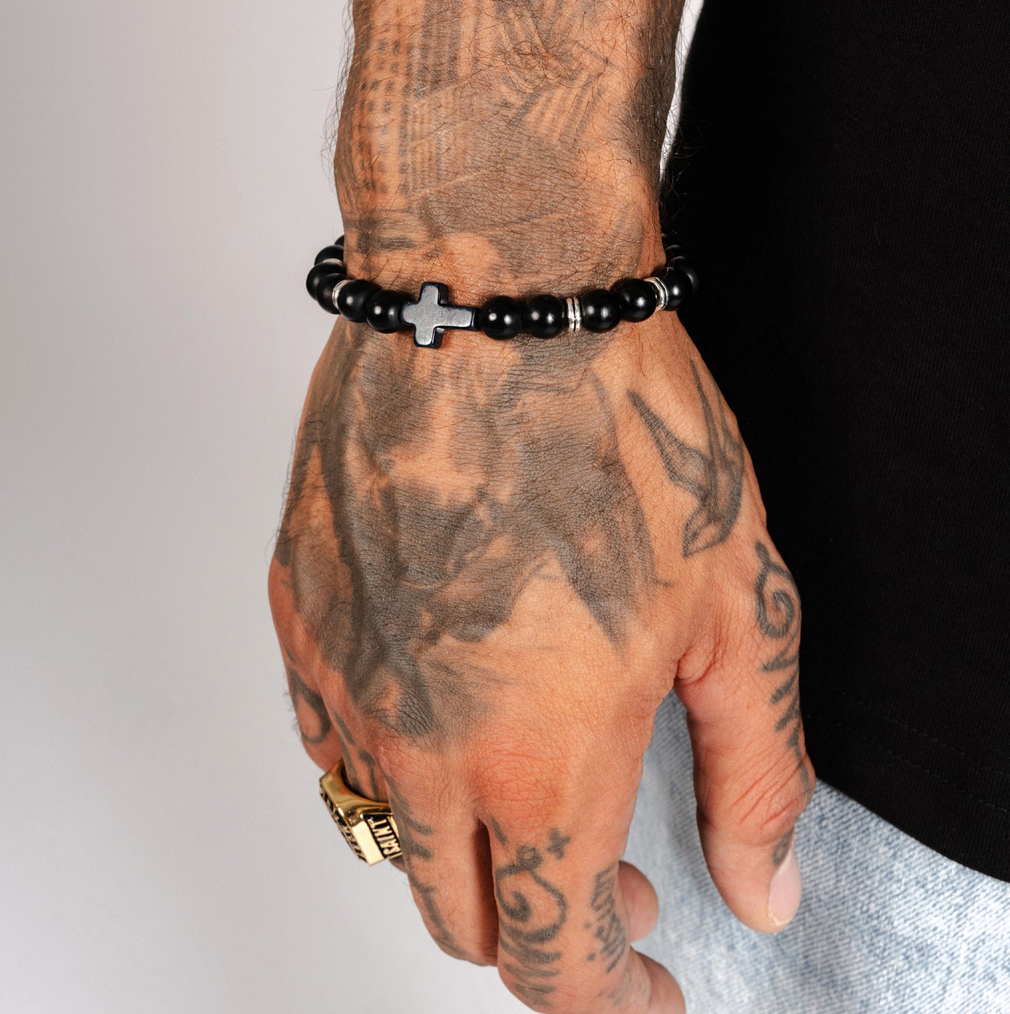 Line of God Matte Bracelet (Black)