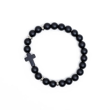 Line of God Matte Bracelet (Black)