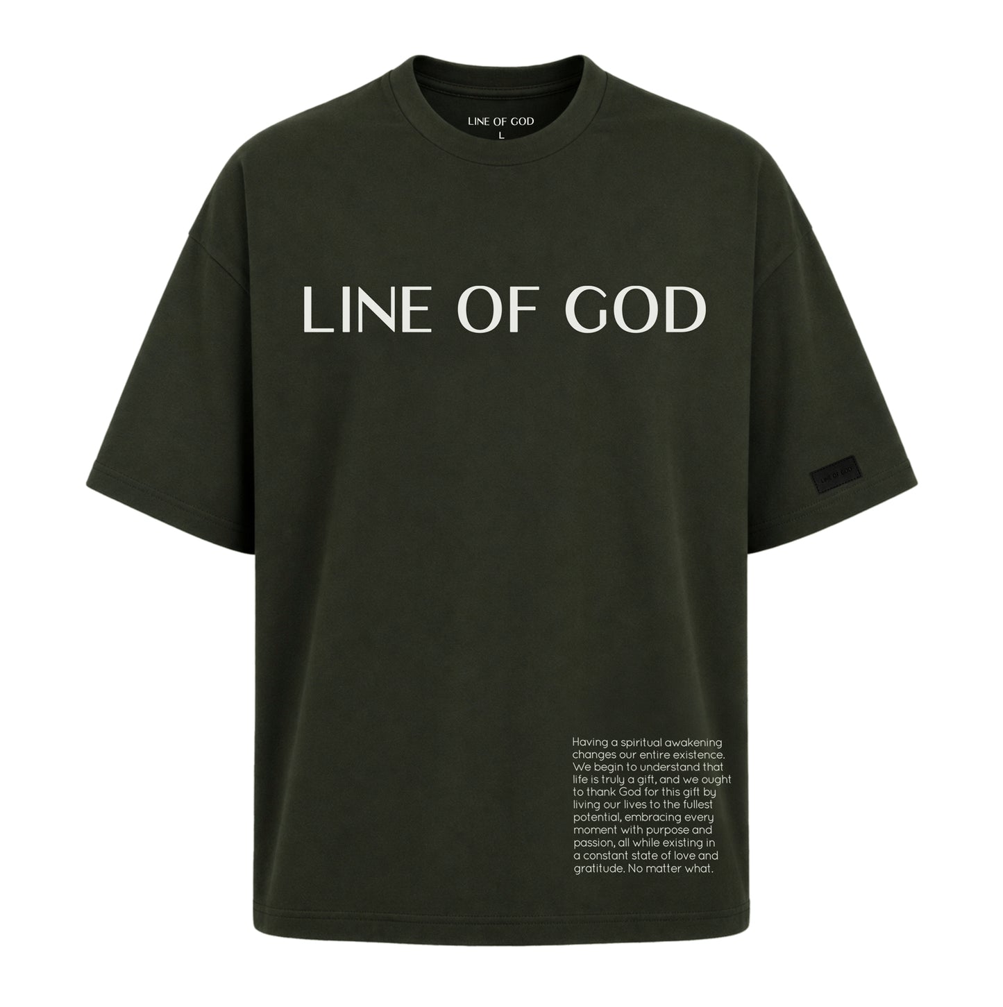 Awakened Oversized  Tee (Olive Green)