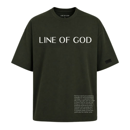 Awakened Oversized  Tee (Olive Green)