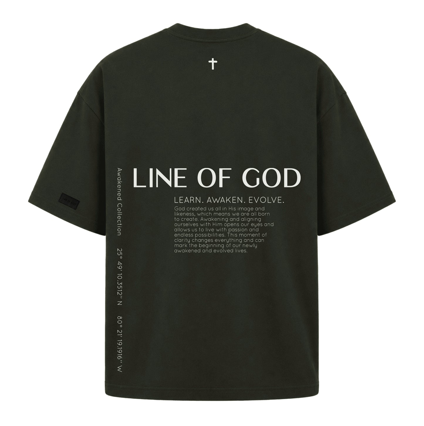 Awakened Oversized  Tee (Olive Green)